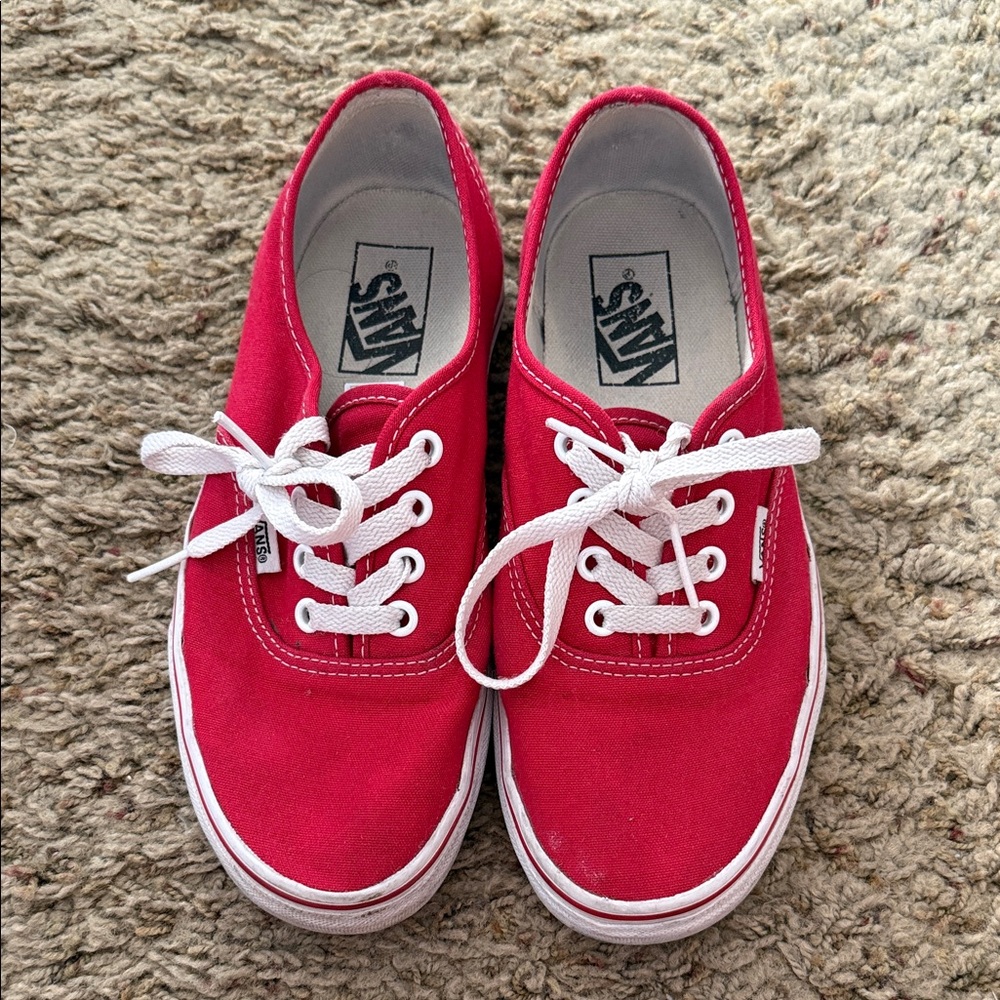Vans Kids Bright Red Sneakers